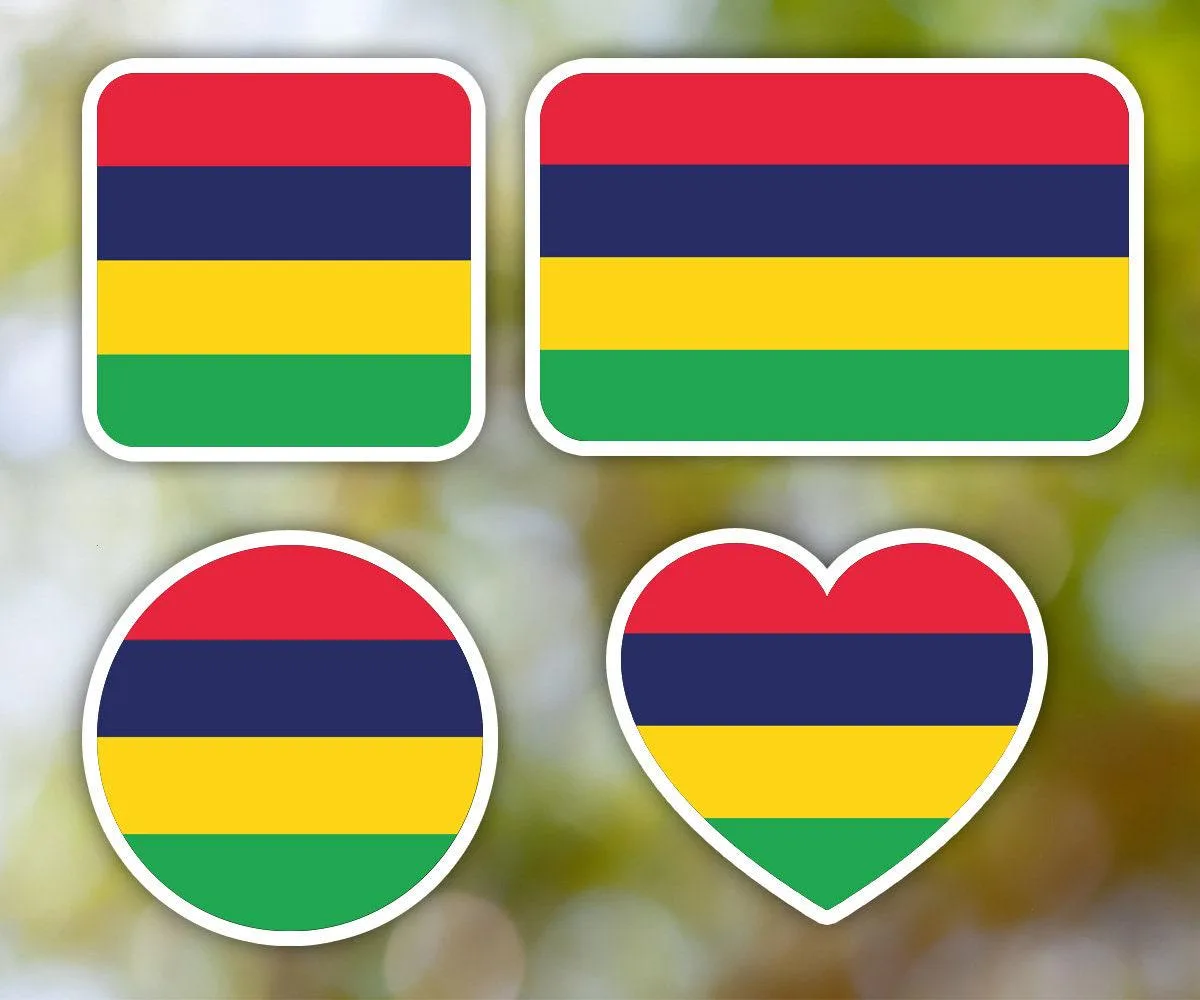 Mauritius Geometric Sticker