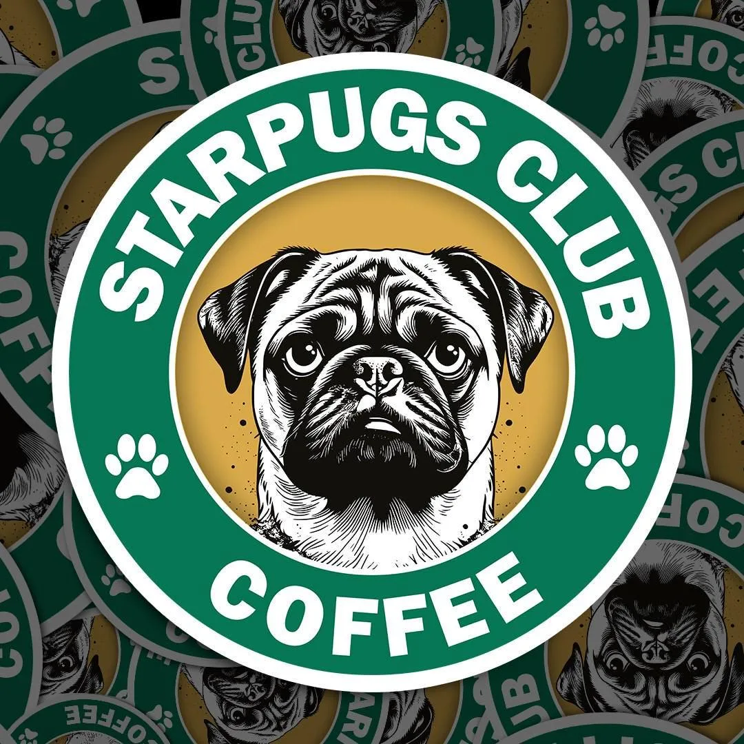 StarPugs Coffee Meme Sticker