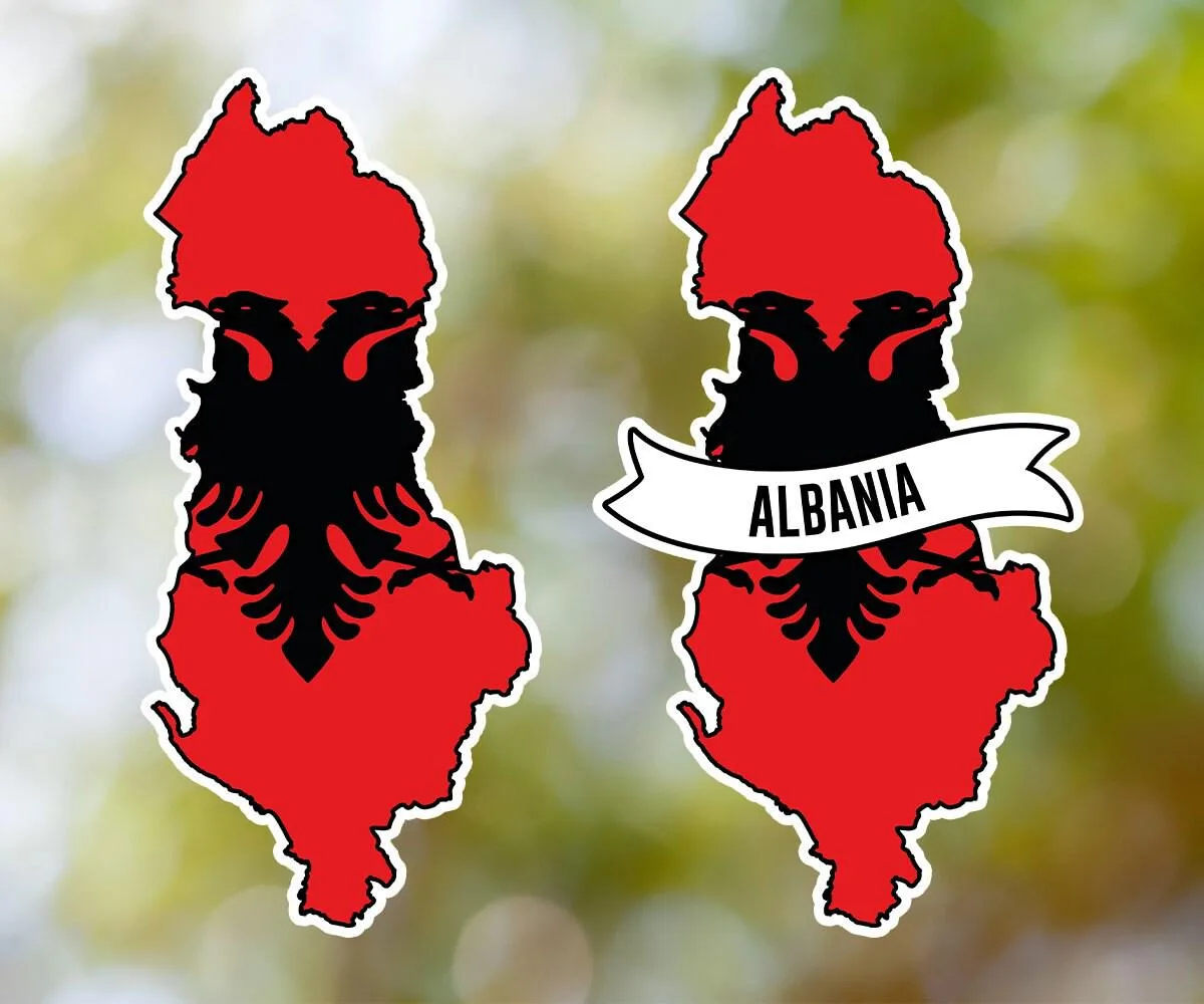 Albania Country Shaped Sticker