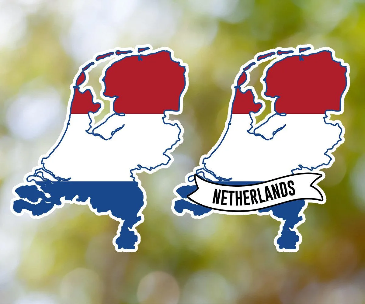 Netherlands Country Shaped Sticker