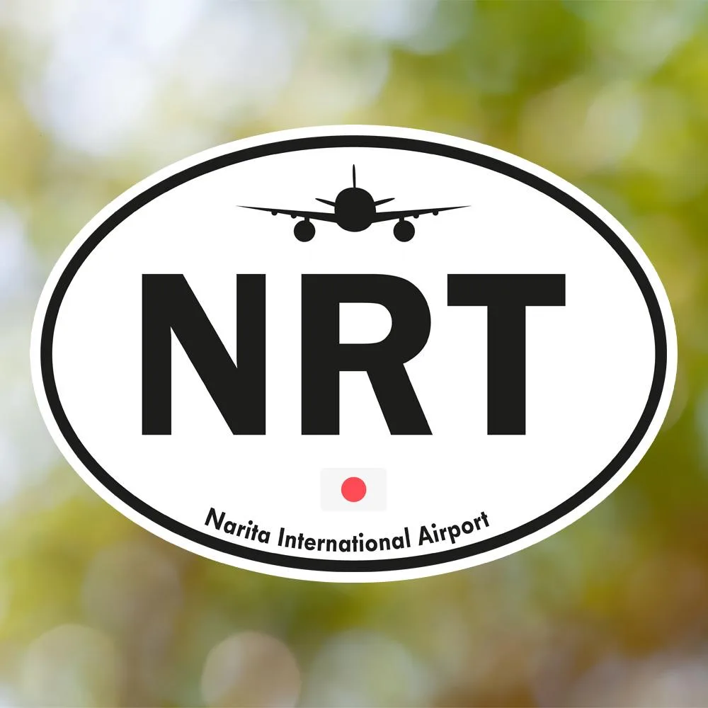 NRT Narita Airport Sticker (Oval Vintage)