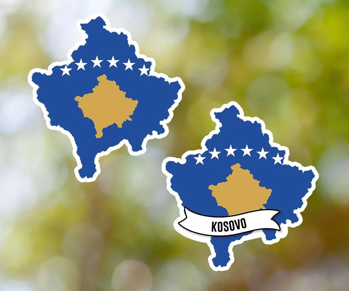 Kosovo Country Shaped Sticker