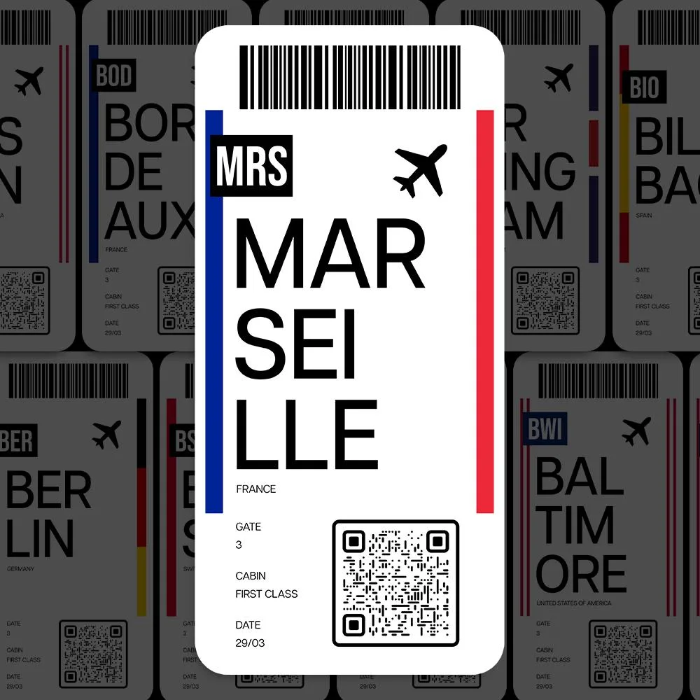 MRS Marseille Airport Sticker