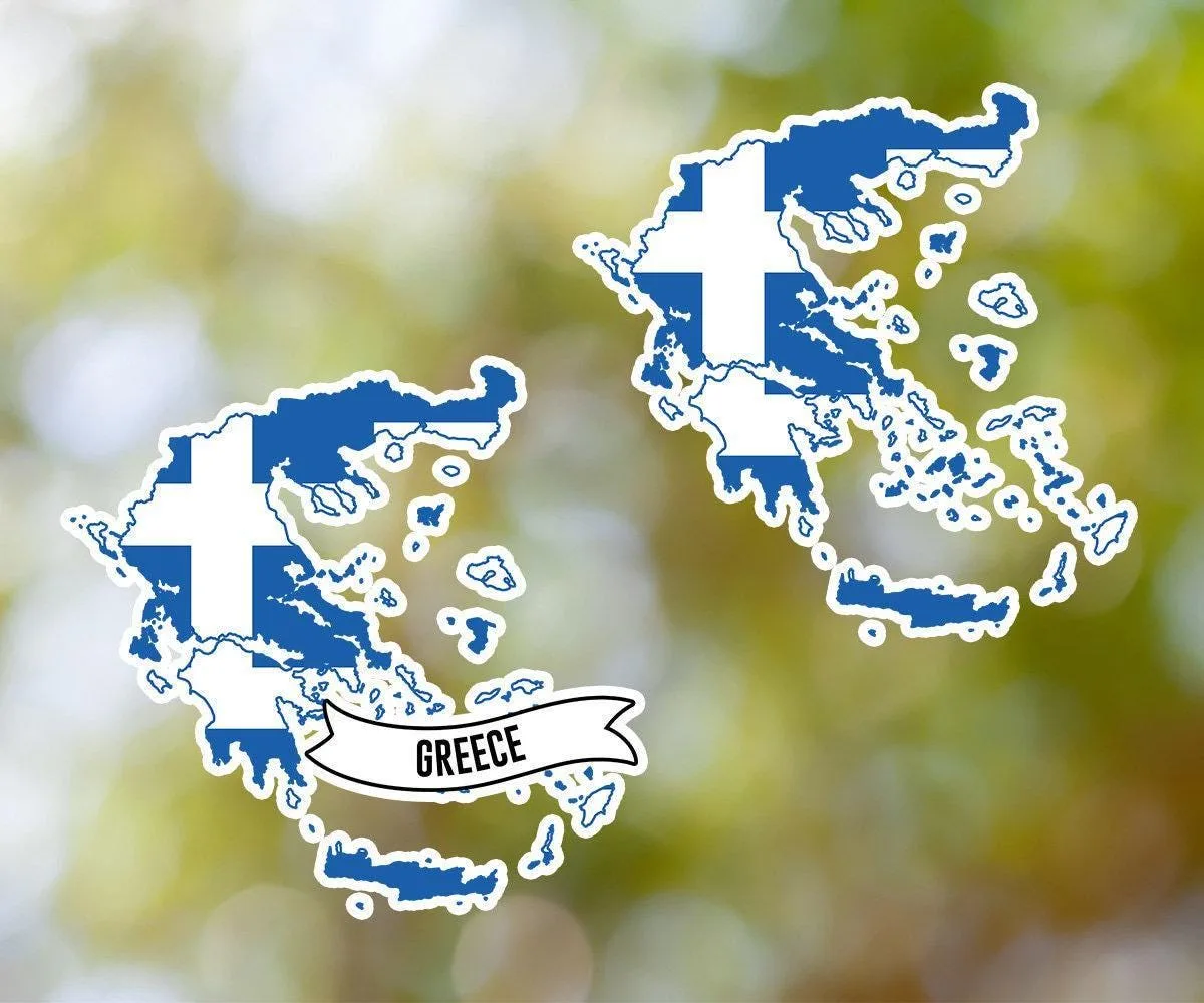 Greece Country Shaped Sticker