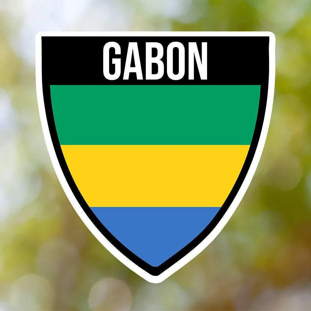 Gabon Shield Sticker