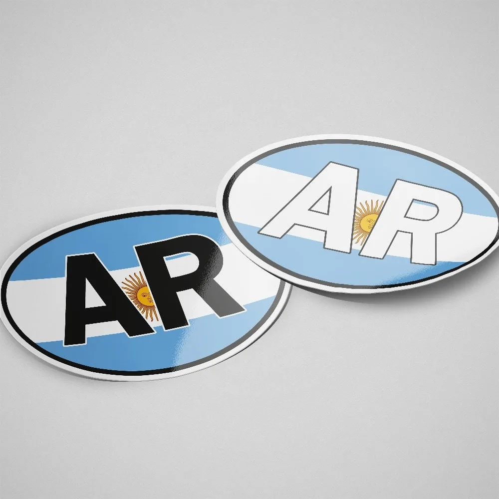 Argentina Sticker Oval Flag