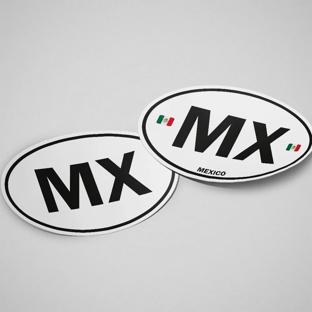 Mexico Sticker Oval White