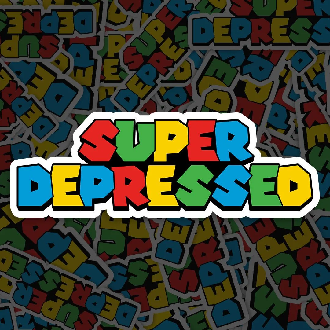 Super Depressed Meme Sticker