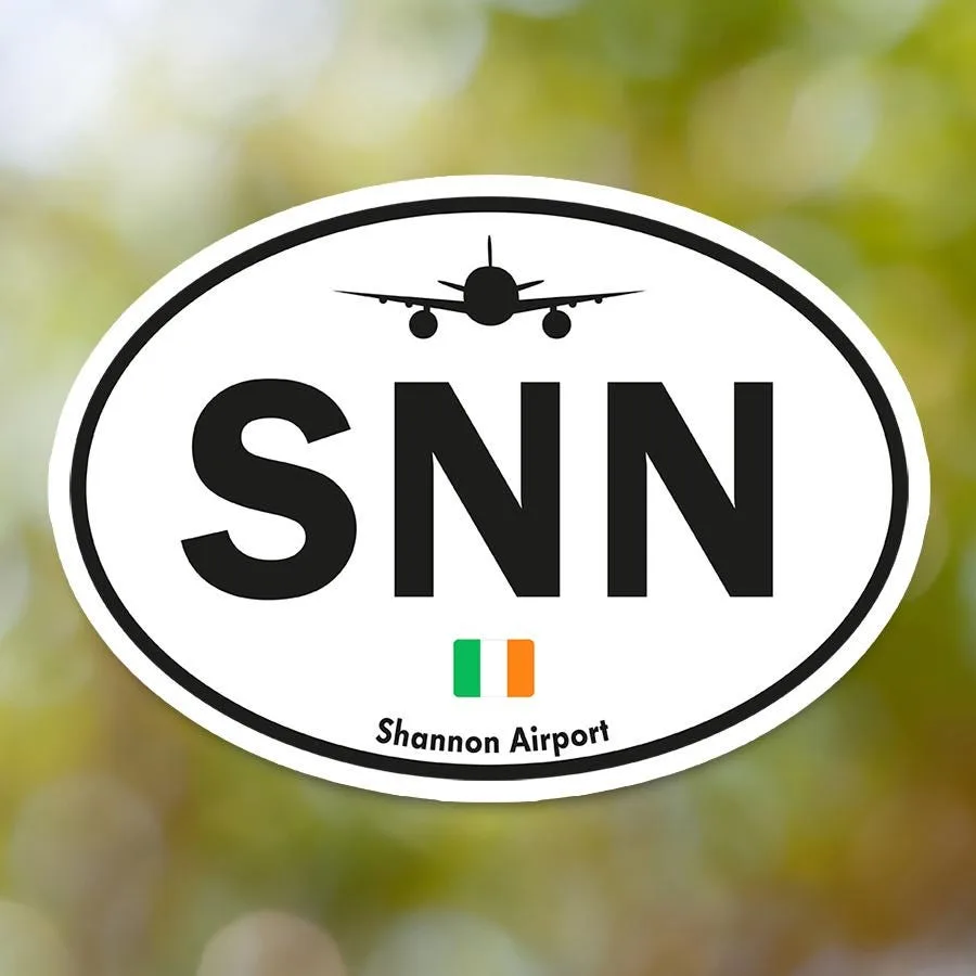 Shannon Airport Sticker (Oval Vintage)