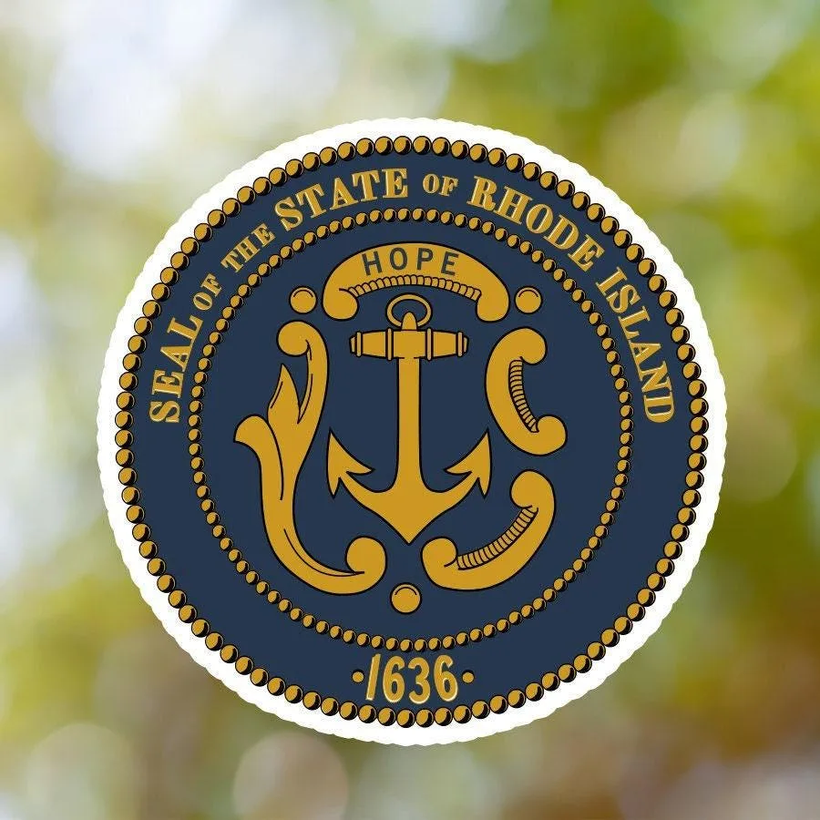 Rhode Island State Seal Sticker