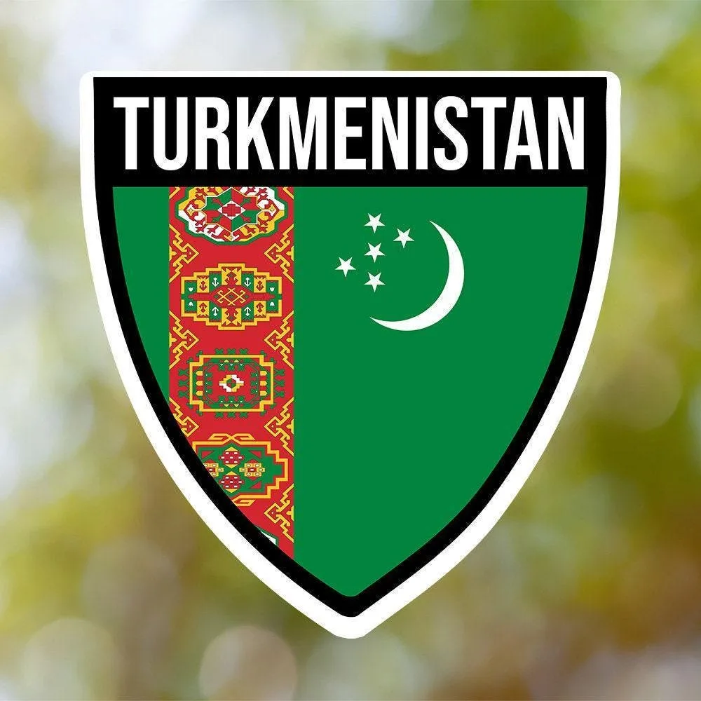 Turkmenistan Shield Sticker