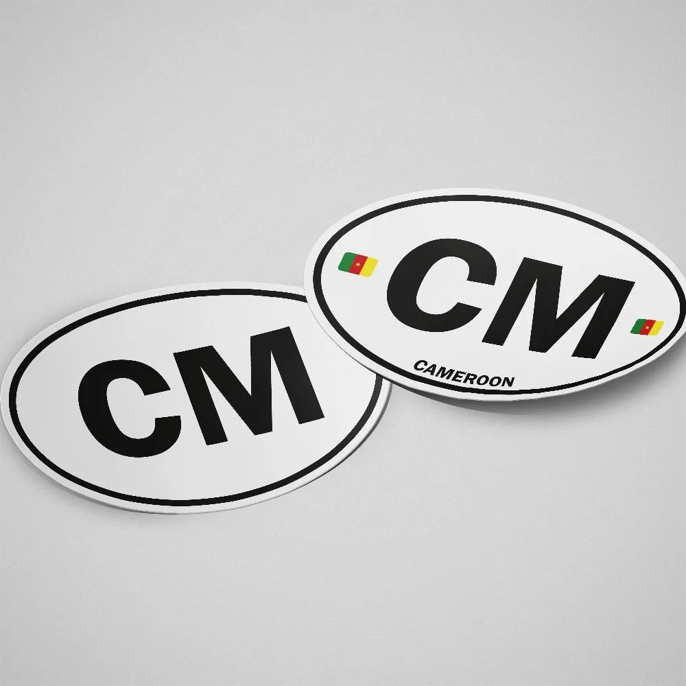 Cameroon Sticker Oval White