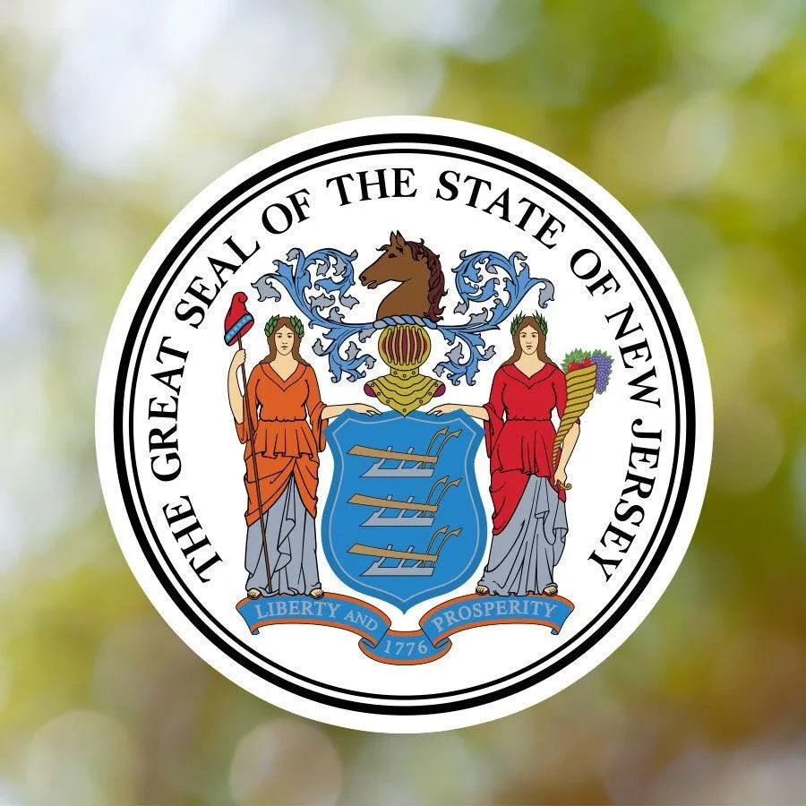 New Jersey State Seal Sticker