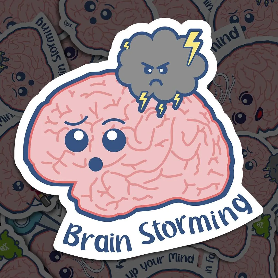 Brain Storming Meme Sticker
