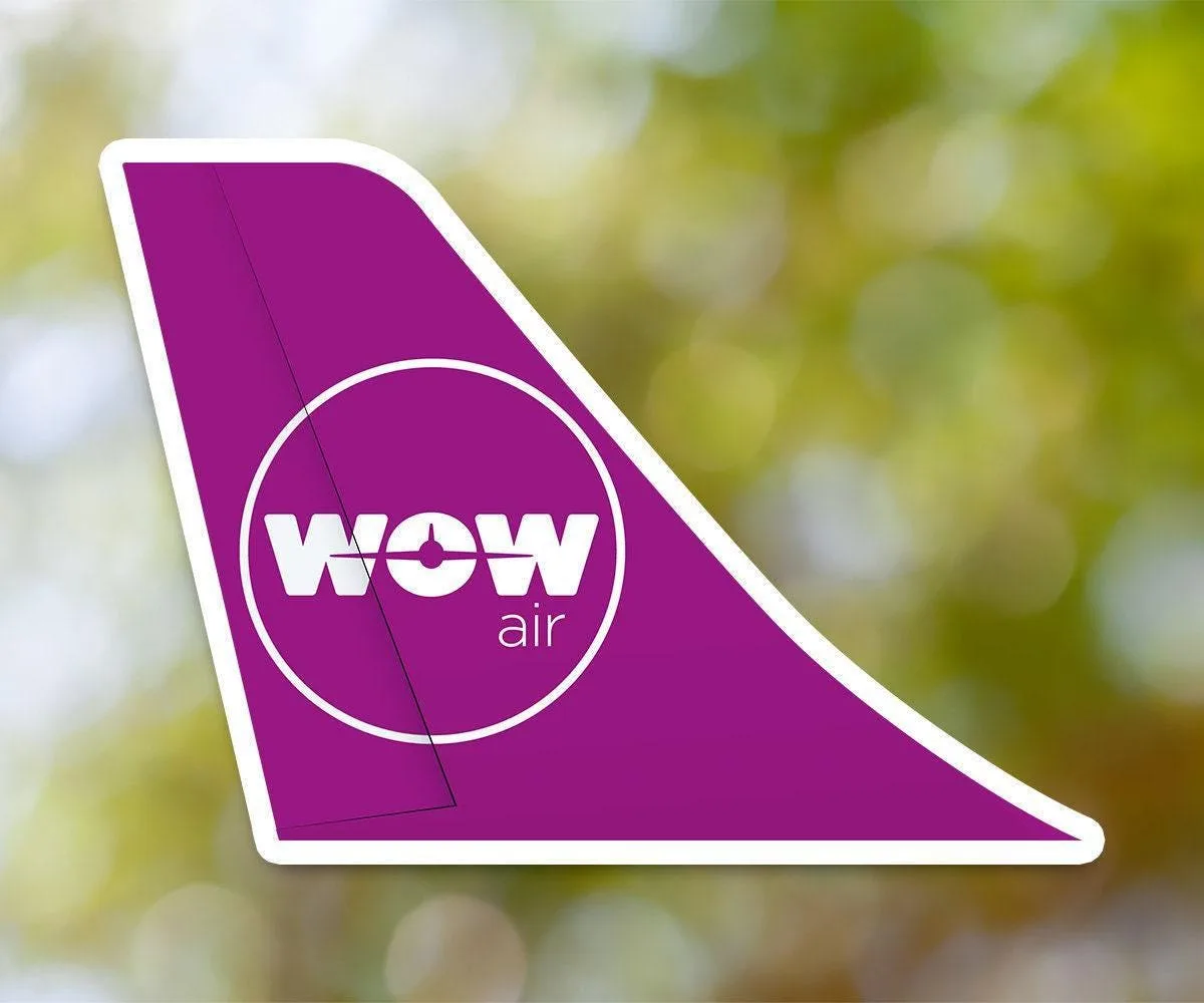 WOW Air Tailplane Sticker