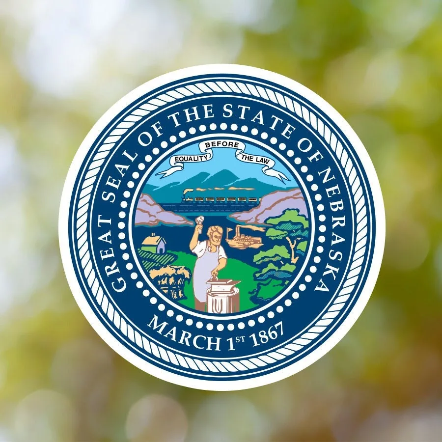 Nebraska State Seal Sticker