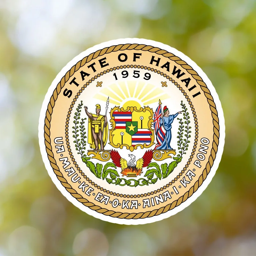 Hawaii State Seal Sticker