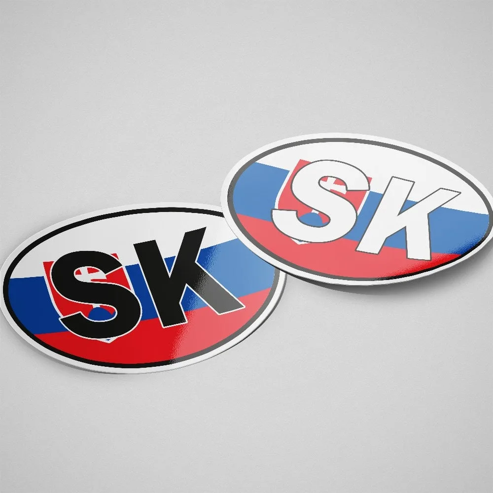 Slovakia Sticker Oval Flag