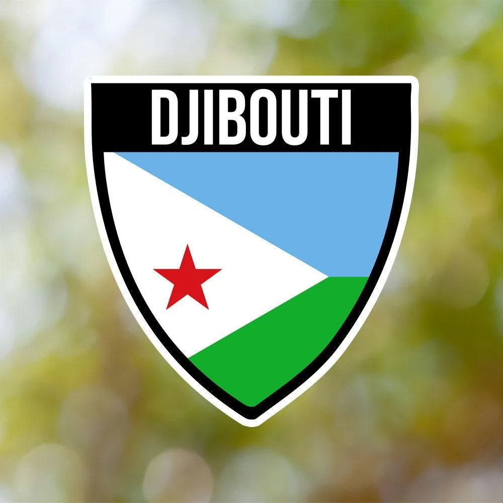 Djibouti Shield Sticker