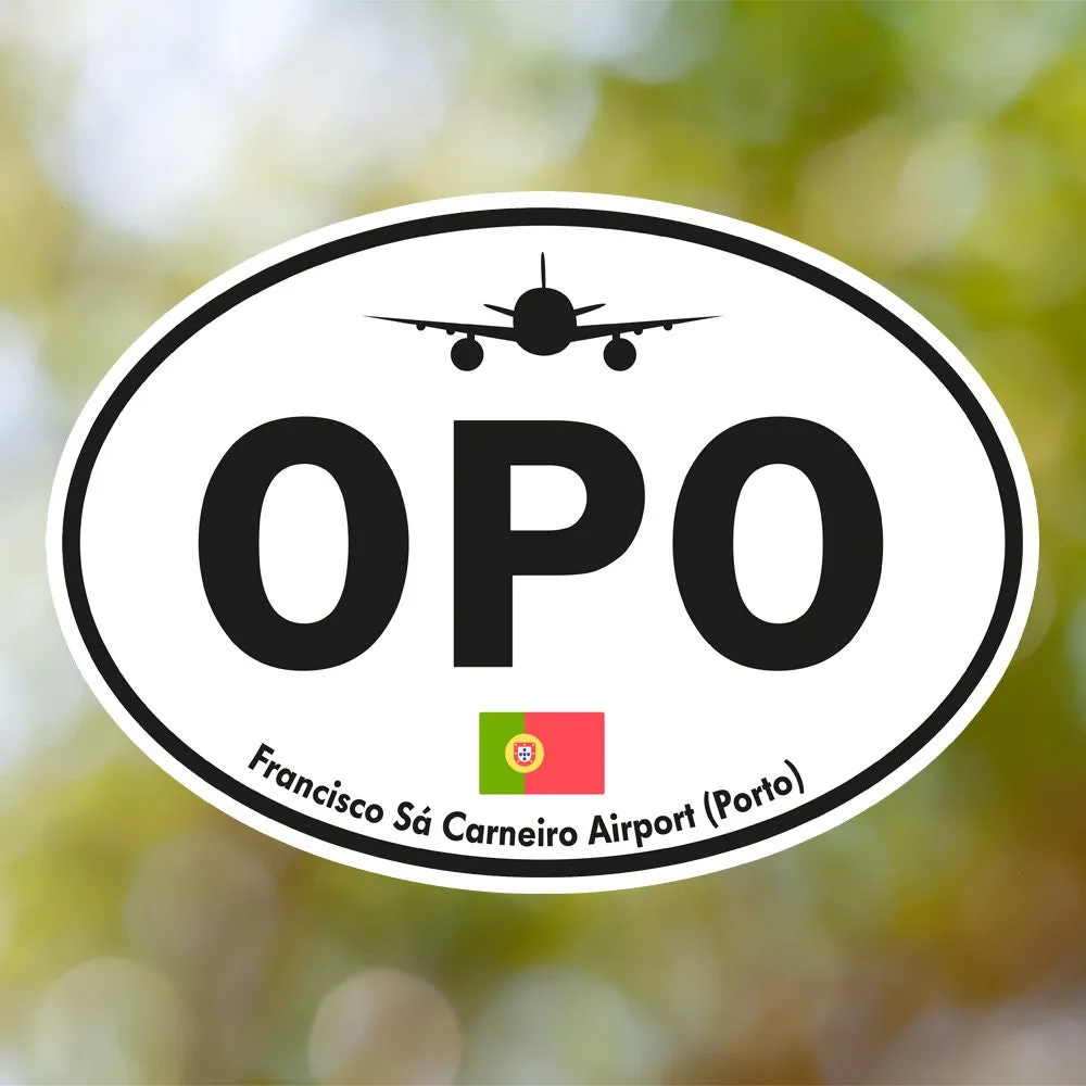 Porto Airport Sticker (Oval Vintage)