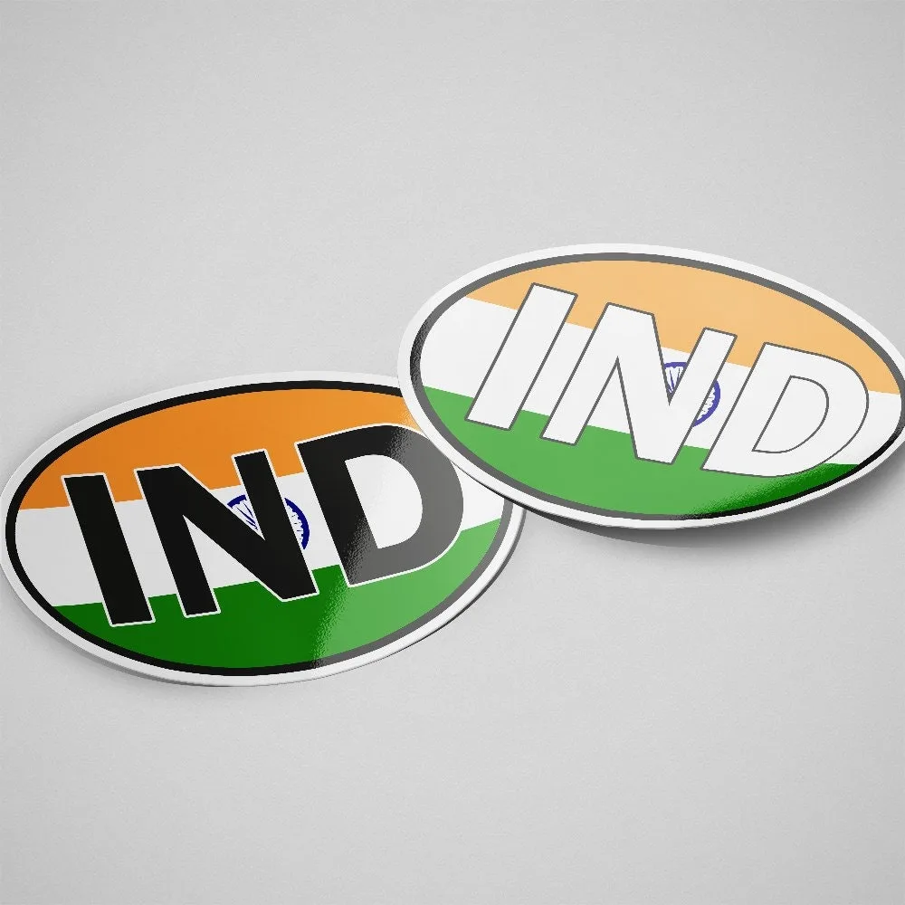 India Sticker Oval Flag