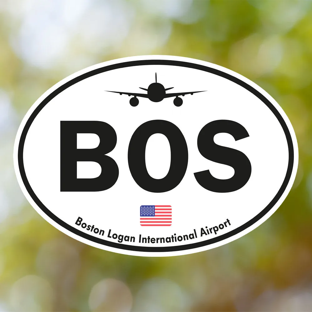 Boston Airport Sticker (Oval Vintage)