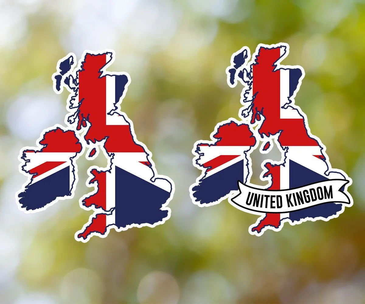 United Kingdom Country Shaped Sticker