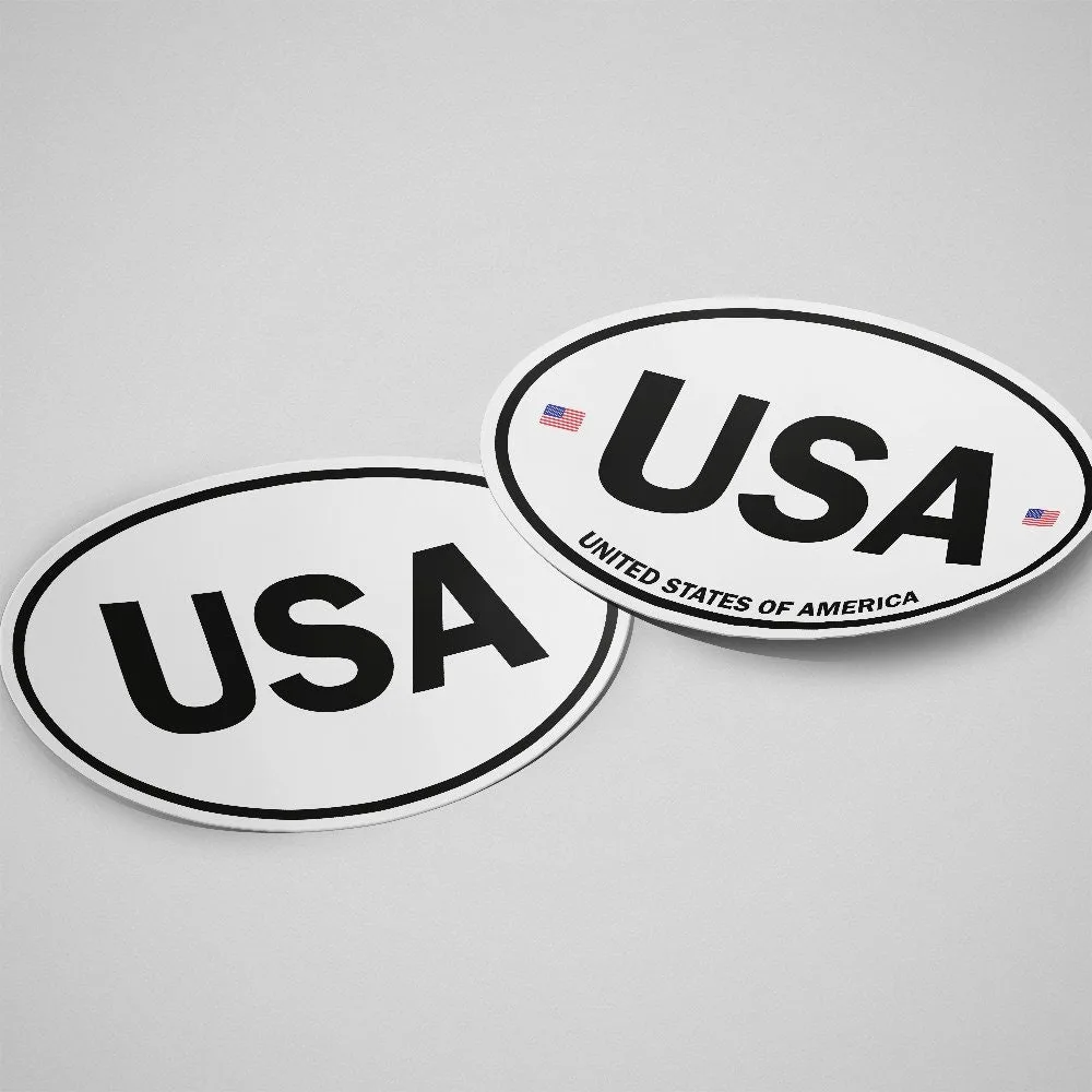 United States of America Sticker Oval White