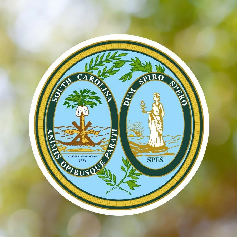 South Carolina State Seal Sticker