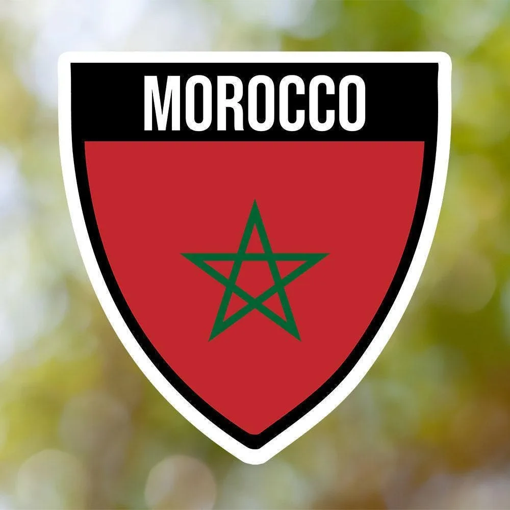 Morocco Shield Sticker