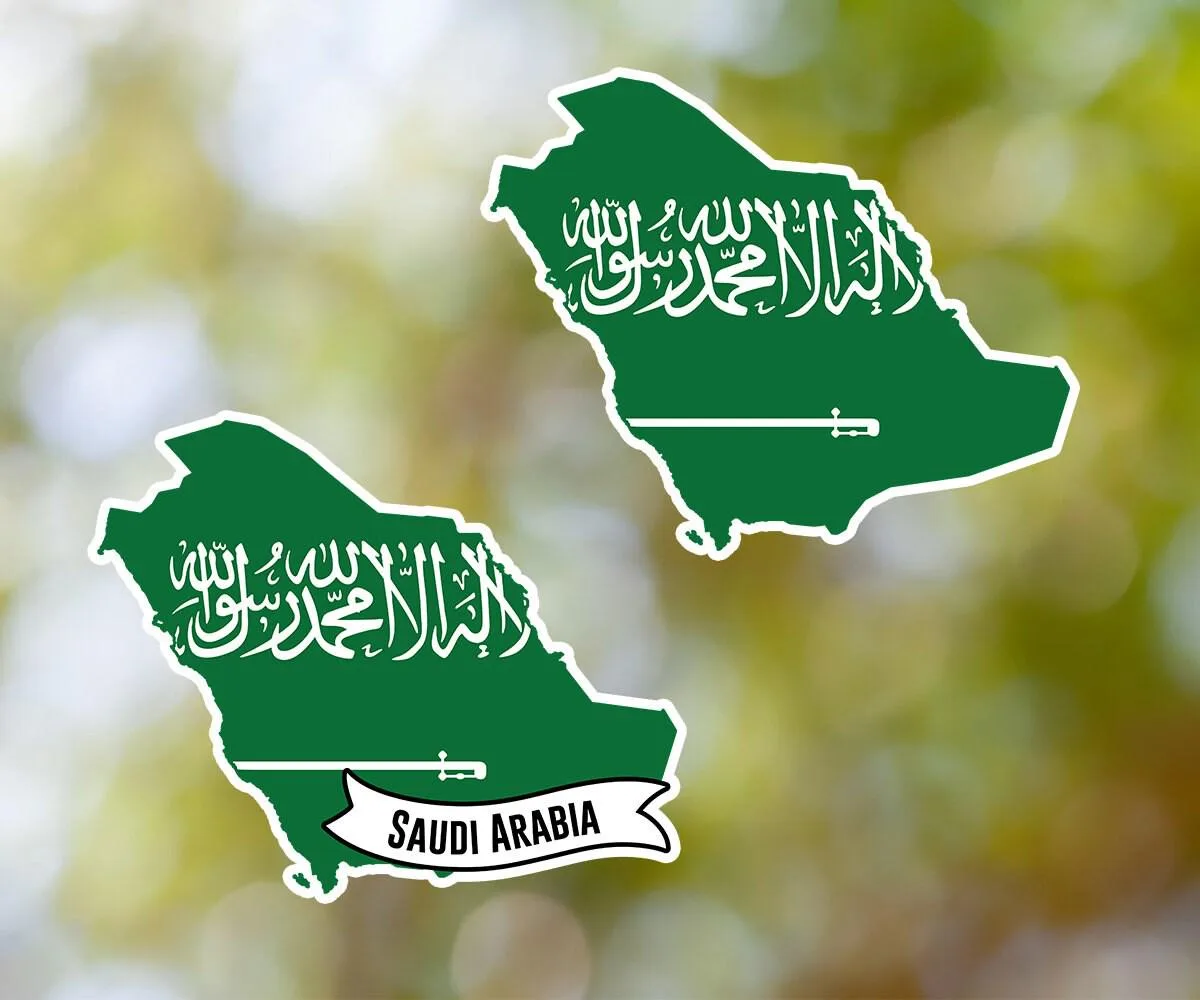 Saudi Arabia Country Shaped Sticker