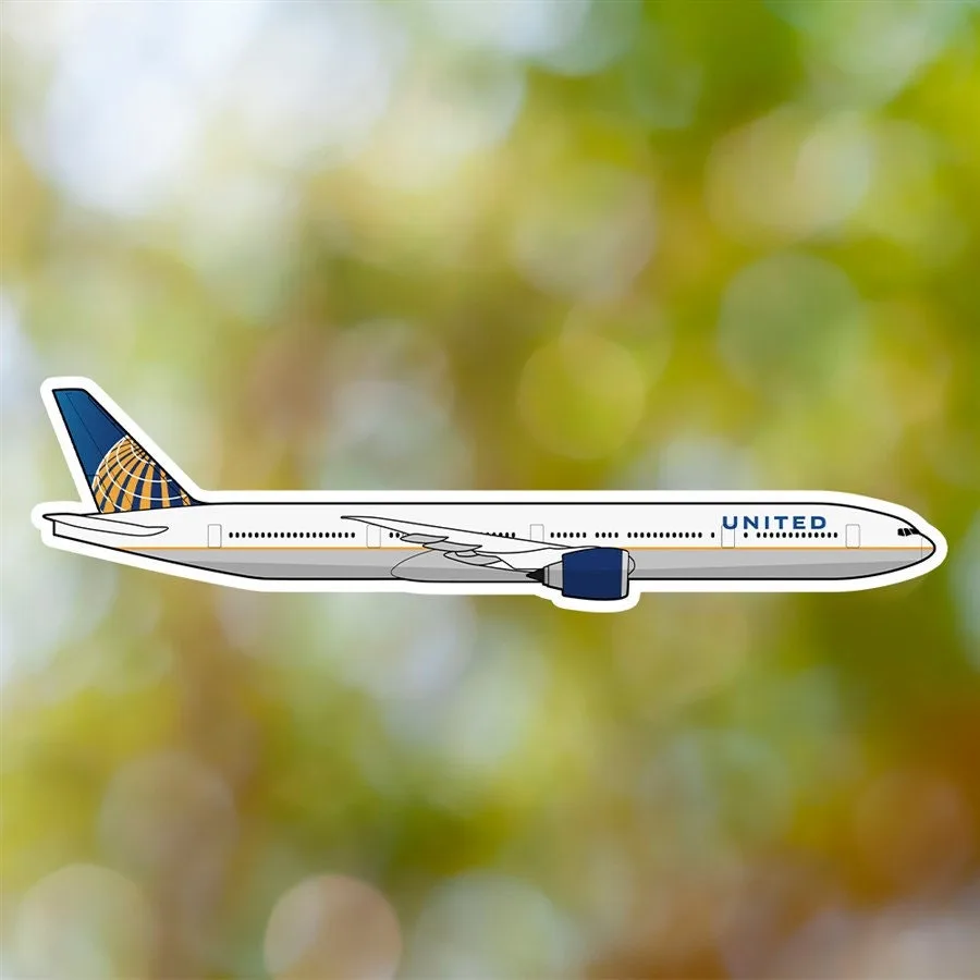 Boeing 777 United Airlines Sticker