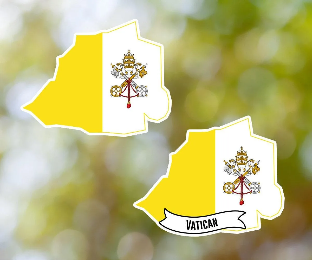 Vatican Country Shaped Sticker