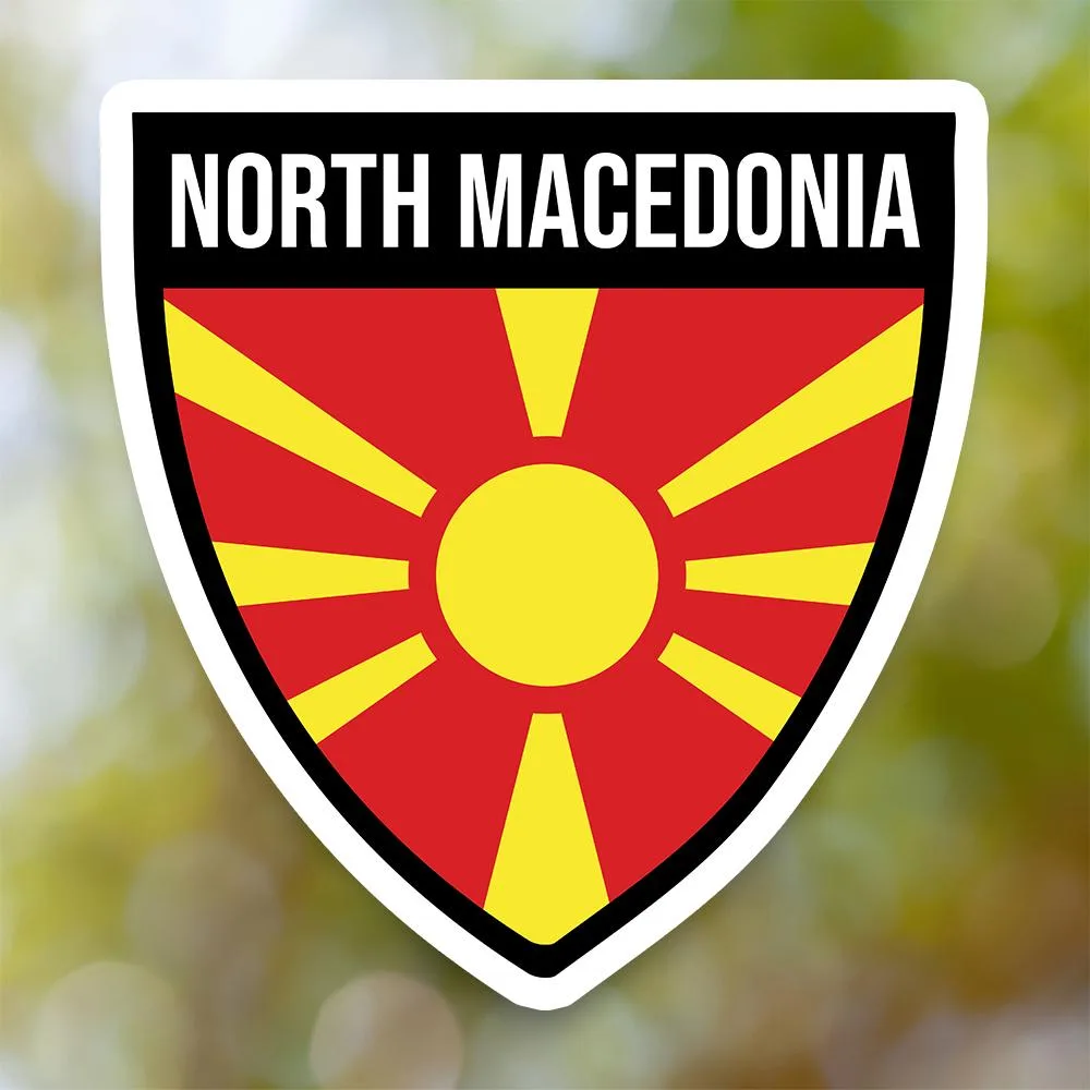 North Macedonia Shield Sticker