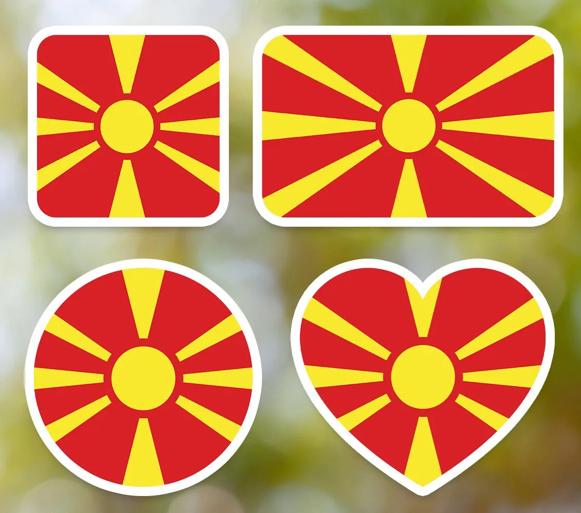 North Macedonia Geometric Sticker