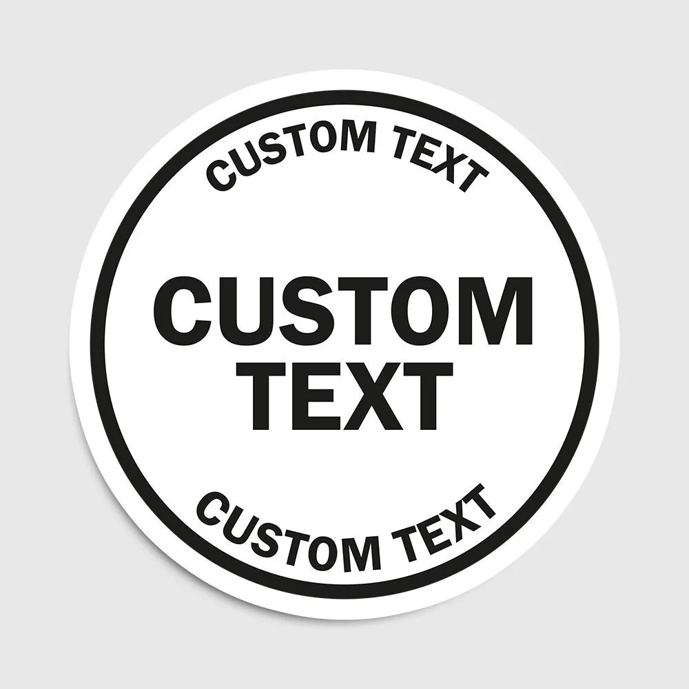 Custom Sticker Circle Text