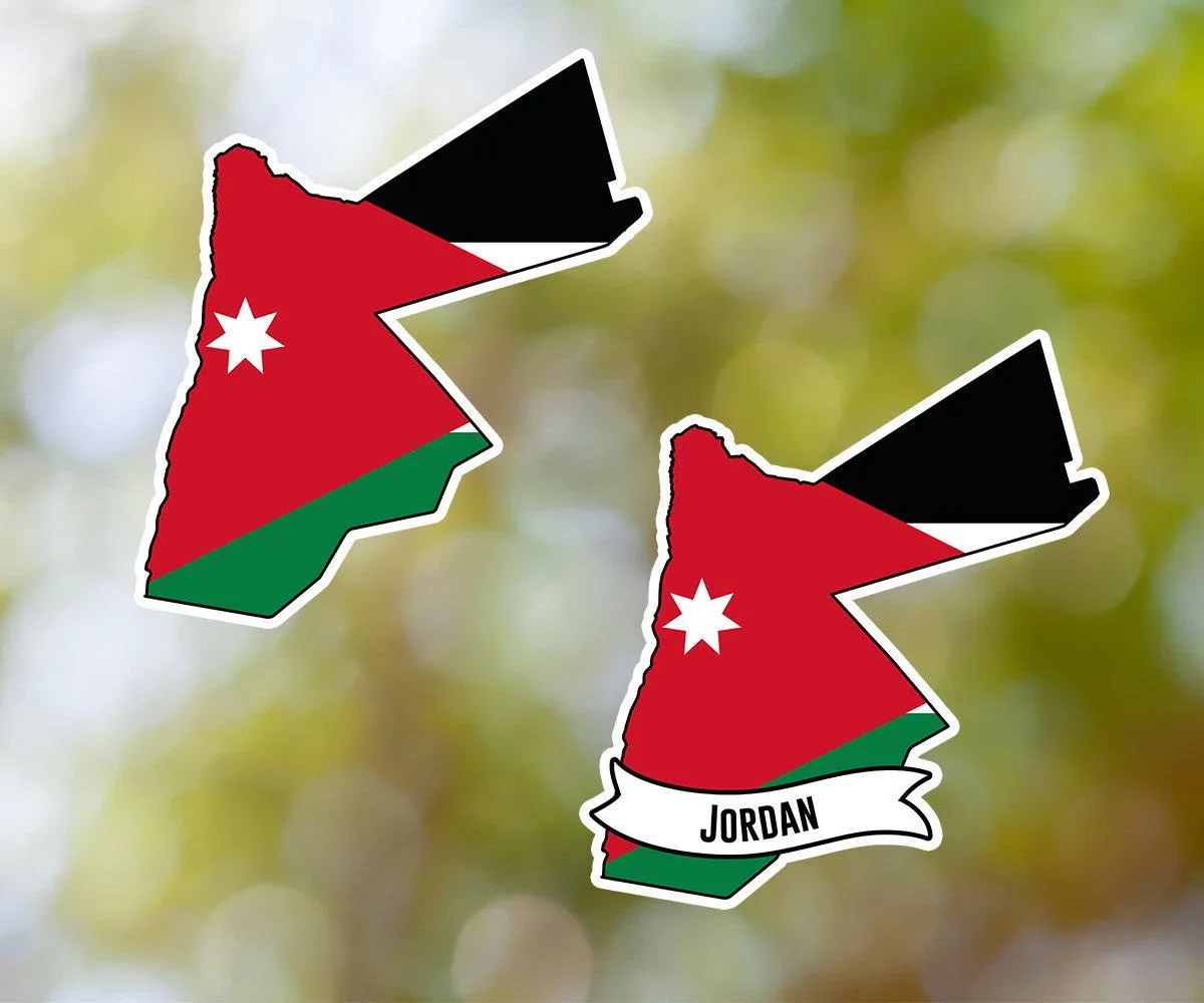 Jordan Country Shaped Sticker