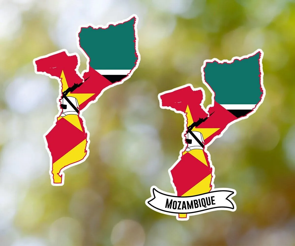 Mozambique Country Shaped Sticker