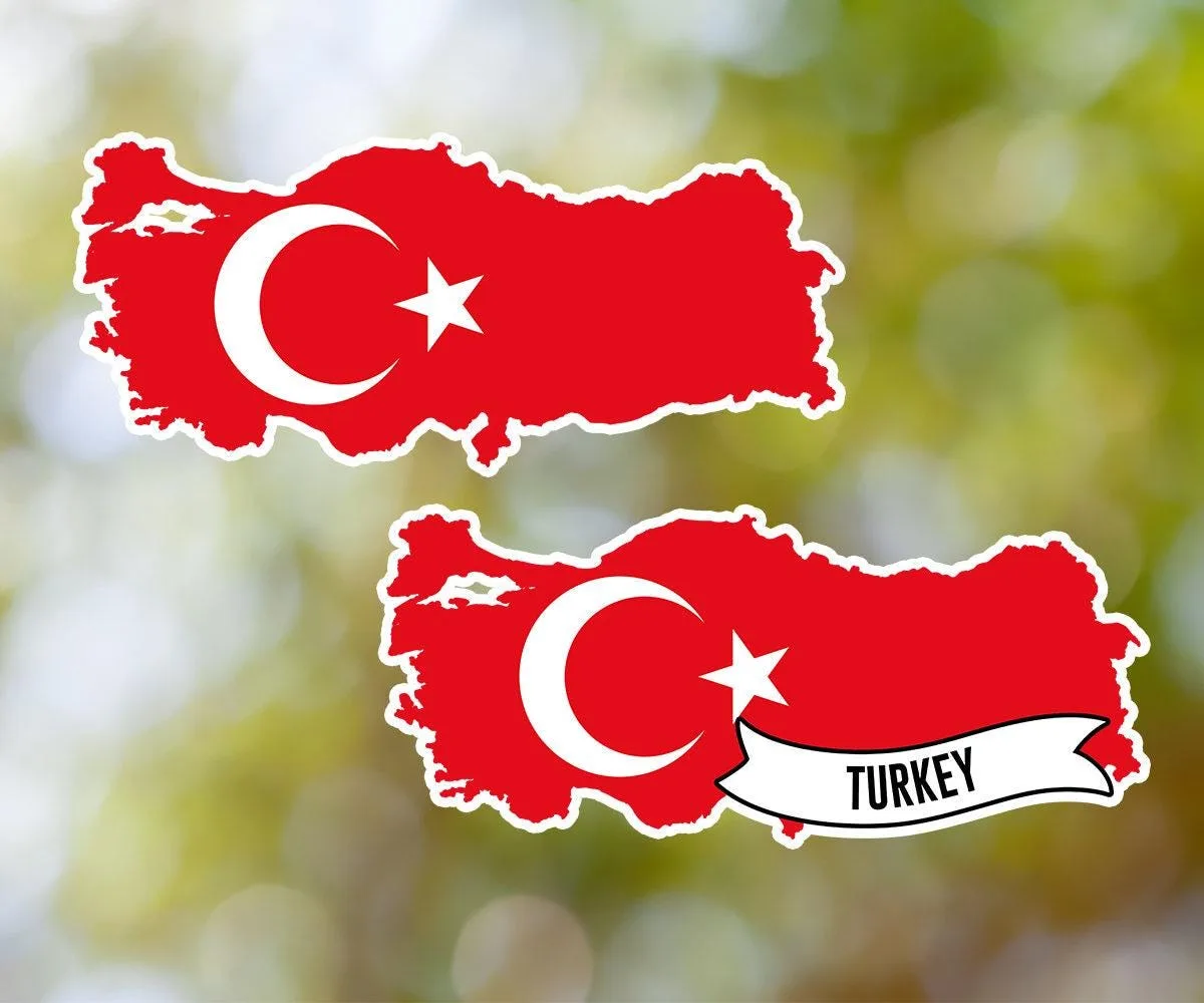 Turkey Country Shaped Sticker