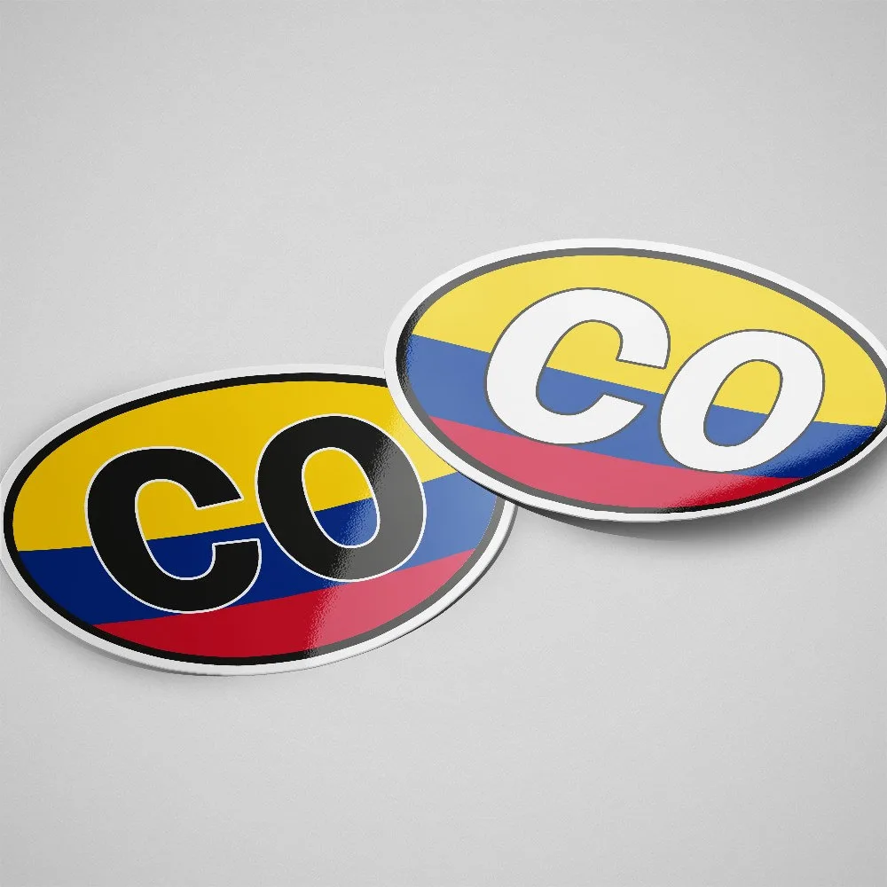 Colombia Sticker Oval Flag