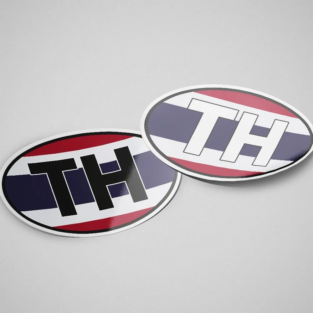 Thailand Sticker Oval Flag