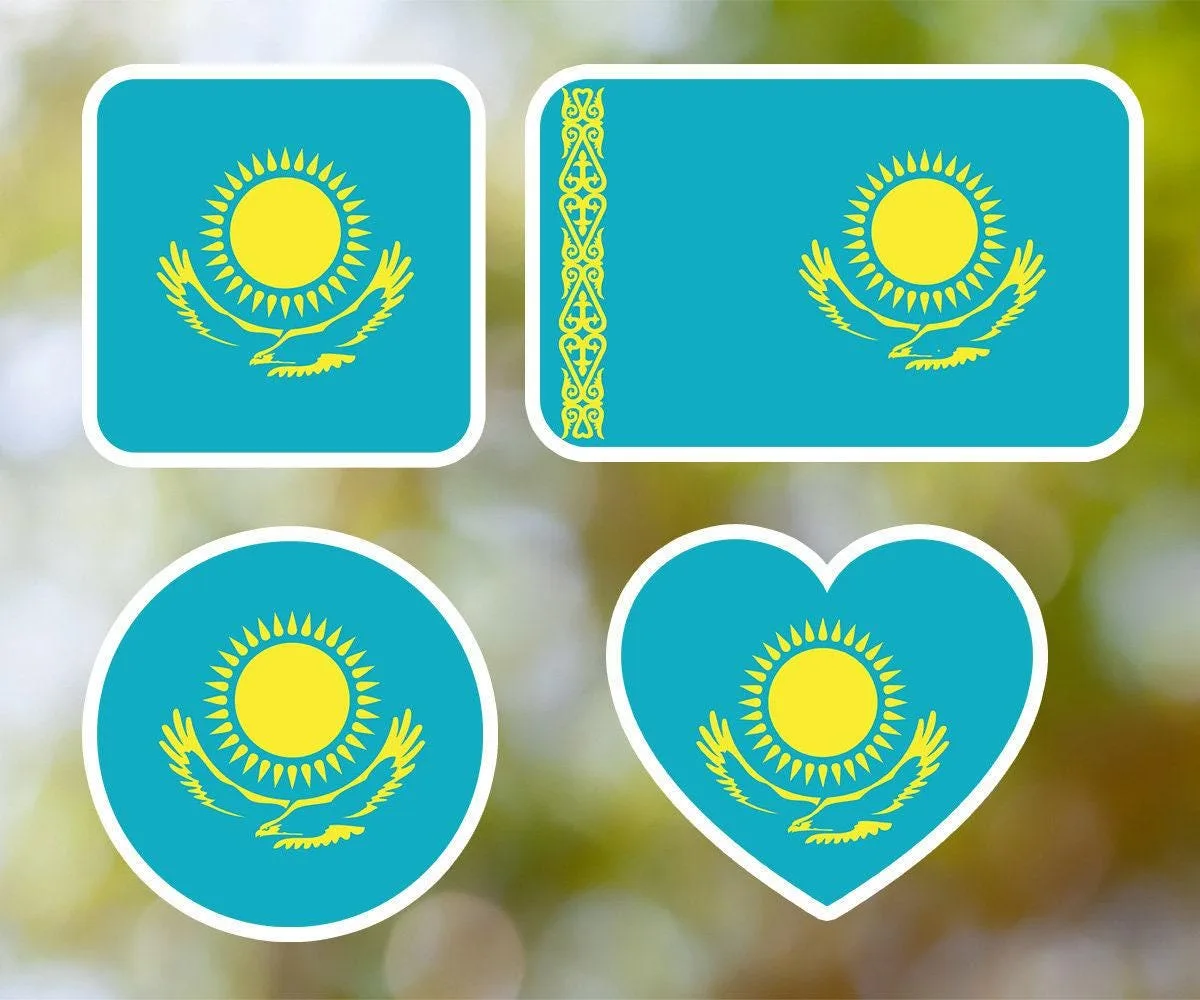 Kazakhstan Geometric Sticker