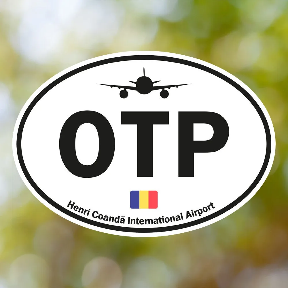 Bucharest Airport Sticker (Oval Vintage)