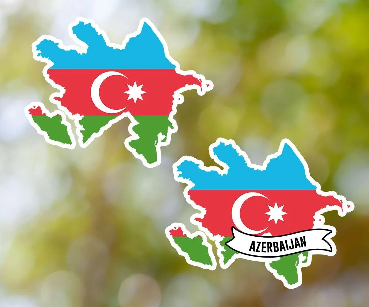 Azerbaijan Country Shaped Sticker