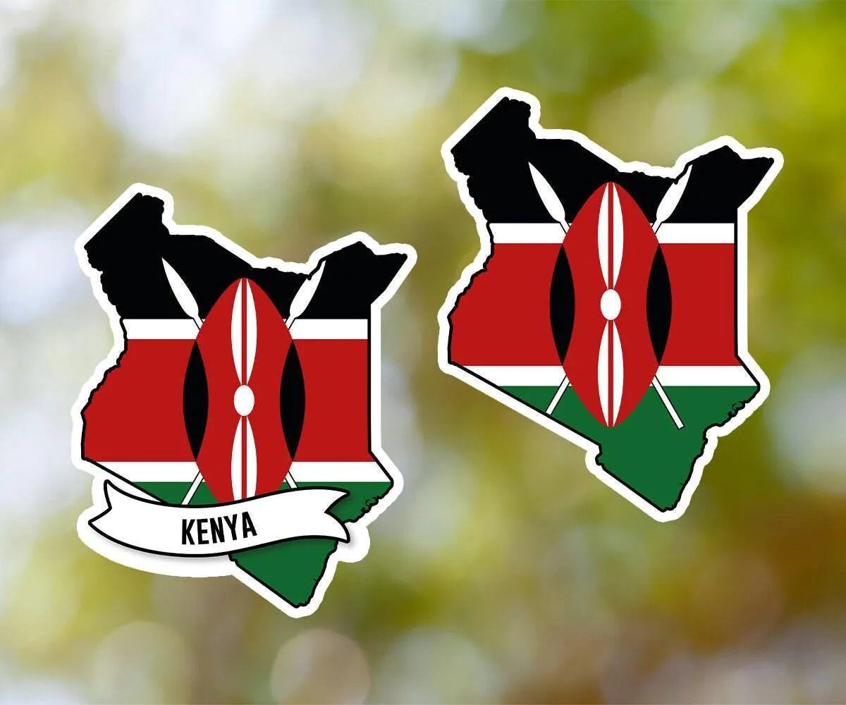 Kenya Country Shaped Sticker