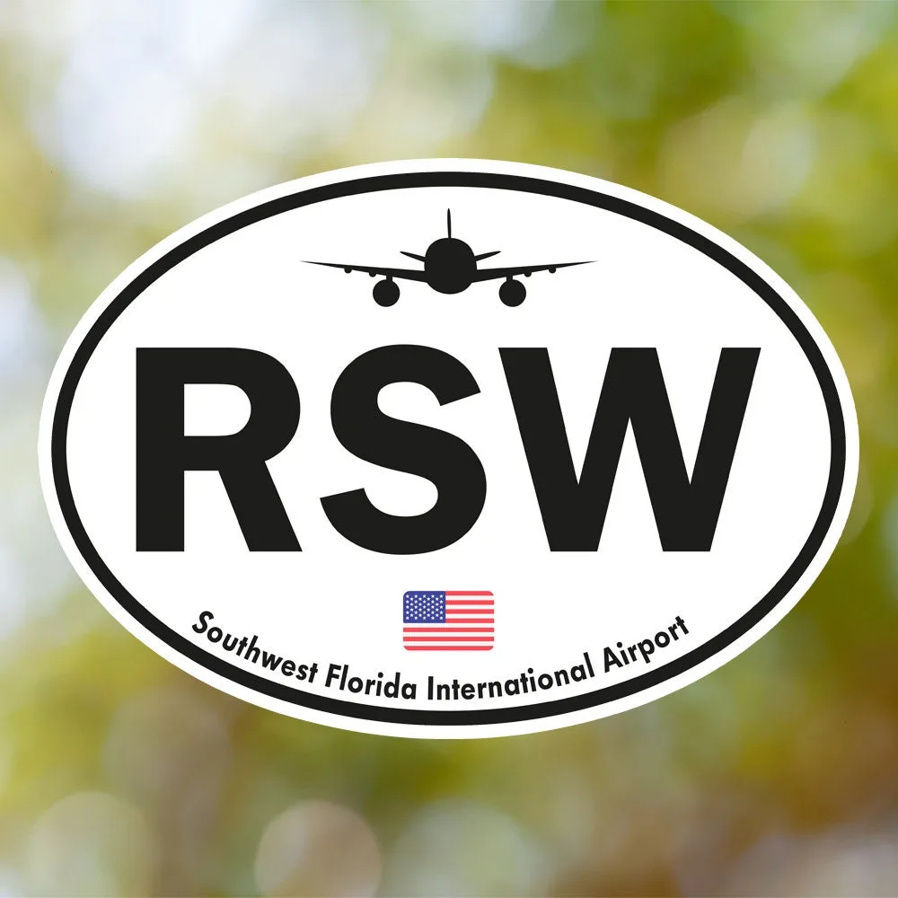 Florida Southwest Airport Sticker (Oval Vintage)