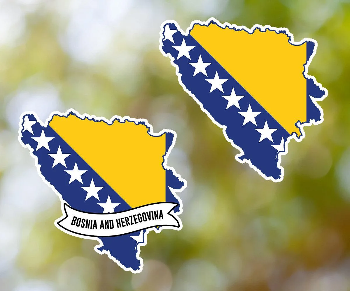 Bosnia Country Shaped Sticker