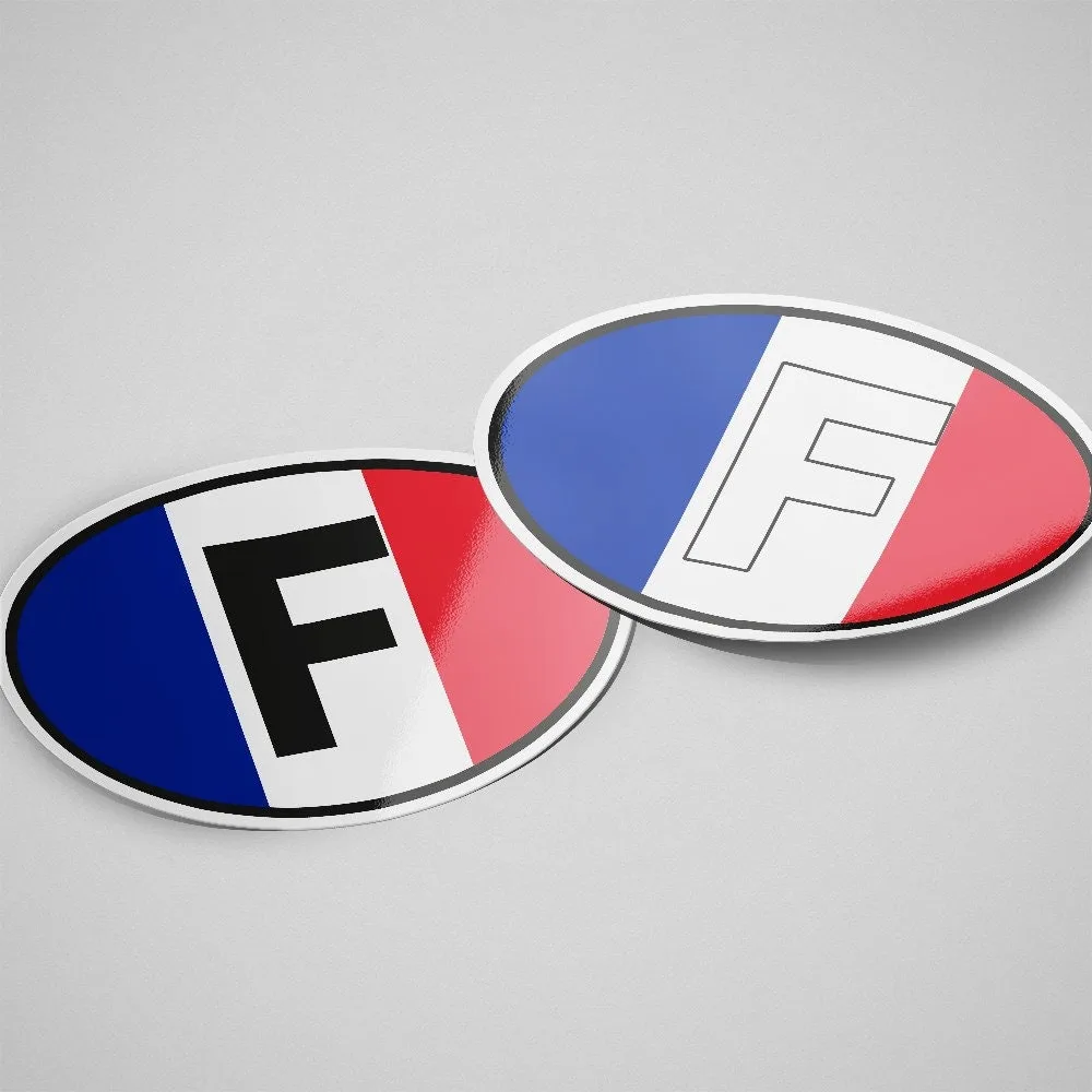 France Sticker Oval Flag