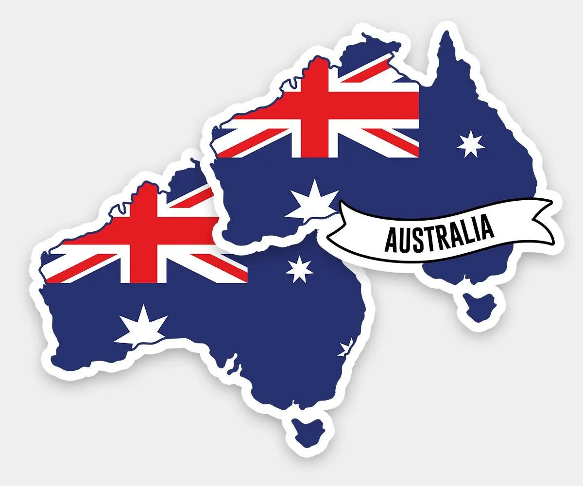 Australia Country Shaped Sticker