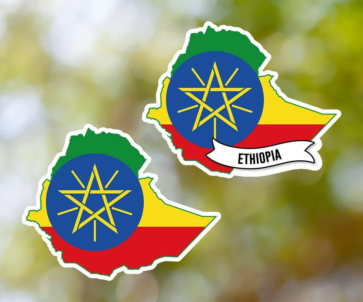 Ethiopia Country Shaped Sticker
